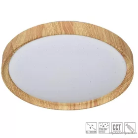   LUXERA 71330 WOODEN LED mennyezet lámpa 33W/4100lm 3000-6500K Ø39,5cm