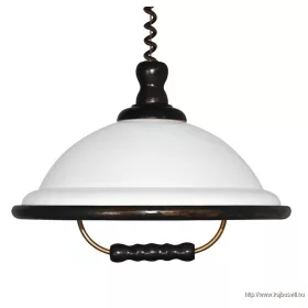   LUXERA 73006W52 ACRYL WOOD függeszték E27/60W Ø40cm sötét fa/fehér