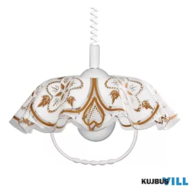   LUXERA 74197A01 LYRA ACRYL I függeszték E27/60W Ø40cm fehér/barna