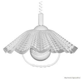   LUXERA 74197C03 LYRA ACRYL II függeszték E27/60W Ø40cm ↕110cm fehér