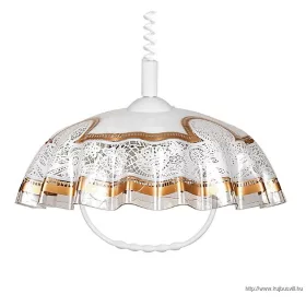   LUXERA 74197D01 LYRA ACRYL III függeszték E27/60W Ø41cm fehér/arany