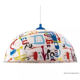   LUXERA 74200 GRAFFITI gyermek függeszték E27/60W Ø41cm ↕70cm színes