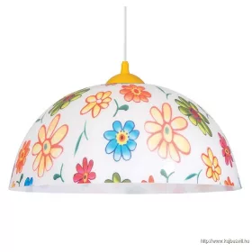   LUXERA 74202 FLOWERS gyermek függeszték E27 60W Ø41cm ↕70cm színes