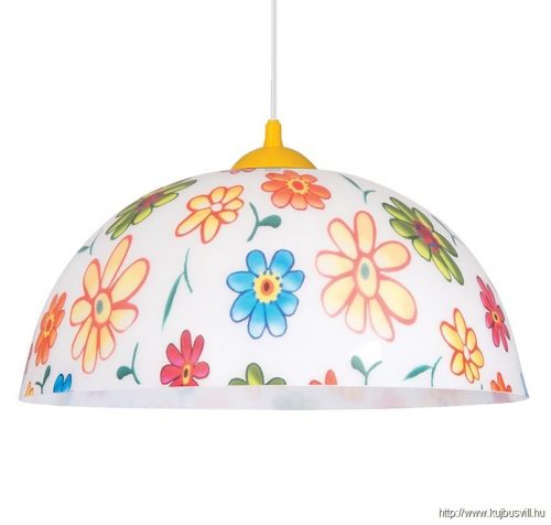 LUXERA 74202 FLOWERS gyermek függeszték E27 60W Ø41cm ↕70cm színes