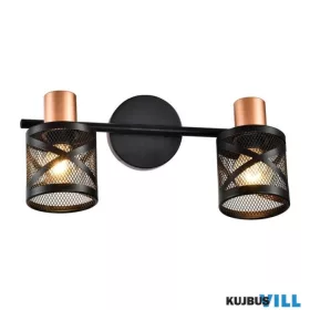 LUXERA 75468 ANTARES spotlámpa 2xE14/40W fekete/vörösréz