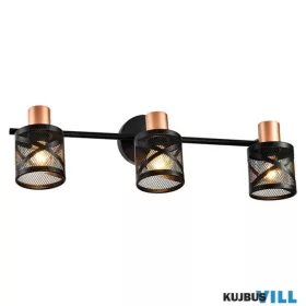 LUXERA 75469 ANTARES spotlámpa 3xE14/40W fekete/vörösréz