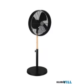   TRIO R034-32 VIKING ventilátor n/a Stand Fan Metal Wood max. 50W ↕120,5cm Ø45cm matt fekete