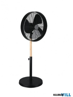 TR R034-32 VIKING ventilátor n/a Stand Fan Metal Wood max. 50W ↕120,5cm Ø45cm matt fekete