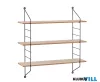 LUXERA 1190102 ELLA fali polc ↔60cm ↕62cm ↗14,5cm fekete-fa
