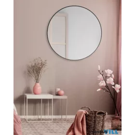LUXERA 1430402 BRITTA fali tükör metal Ø110cm fekete