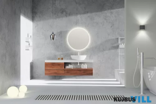 LUXERA 1640100 LUNA LED tükör 18W/2800lm 3000K/4000K IP44 Ø60cm