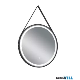   LUXERA 1800102 FINE LED tükör 15W/1650lm 3000K/4000K IP44 Ø60cm fekete