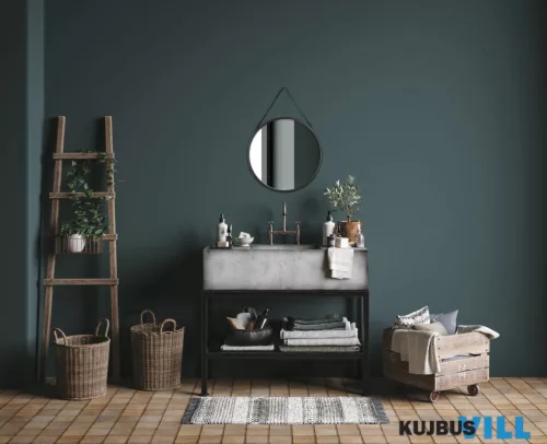 LUXERA 1910102 DELIA fali tükör Ø55cm fekete