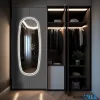 LUXERA 1980202 DIANA LED tükör 29W/3100lm 3000K/4000K IP44 ↔60cm ↕160cm fekete