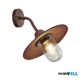   KIFUTÓ TR 201760124 BRENTA kültéri falikar excl.1xE27 ↕32cm Ø30cm ↗ 31,5cm rozsdabarna