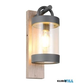   TR 204160135 SAMBESI kültéri falikar excl.1xE27/28W ↕33cm ↗18,5cm Ø12,5cm IP44 antracit/fahatású