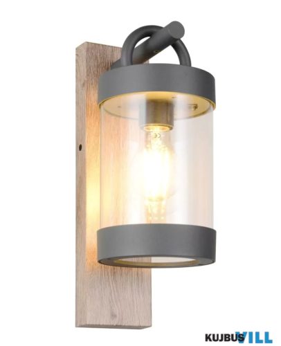 TR 204160135 SAMBESI kültéri falikar excl.1xE27/28W ↕33cm ↗18,5cm Ø12,5cm IP44 antracit/fahatású