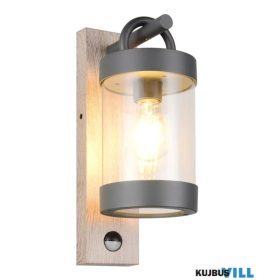   TR 204169135 SAMBESI kültéri falikar excl.1xE27/28W ↕33cm ↗18,5cm Ø12,5cm IP44 antracit/fahatású sensor