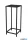 LUXERA 2090102 VERA kisasztal ↔25cm ↕60cm ↗25cm fekete
