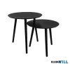 LUXERA 2360102 VILMA kisasztal 2db/szett ↕50cm Ø50cm; ↕40cm Ø45cm fekete