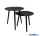 LUXERA 2360102 VILMA kisasztal 2db/szett ↕50cm Ø50cm; ↕40cm Ø45cm fekete