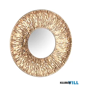 LUXERA 2490179 RUNA fali tükör metal Ø80cm arany