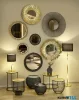 LUXERA 2490179 RUNA fali tükör metal Ø80cm arany