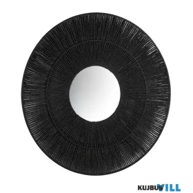 LUXERA 2580102 MANIKA fali tükör Ø80cm fekete kötél