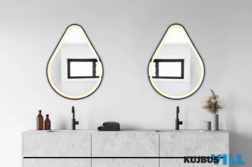 LUXERA 2610102 FREDERIKE LED tükör 20,5W/2300lm 3000K/4000K IP44 ↔60cm ↕80cm fekete