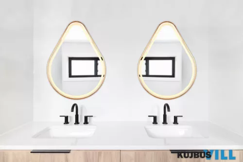 LUXERA 2610179 FREDERIKE LED tükör 20,5W/2300lm 3000K/4000K IP44 ↔60cm ↕80cm arany
