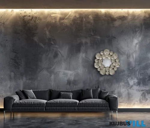 LUXERA 2670189 TAMANI fali tükör metal Ø91cm ezüst