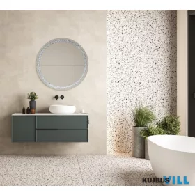   LUXERA 2690100 TESSA csiszolt fali tükör Ø80cm glitter effekt