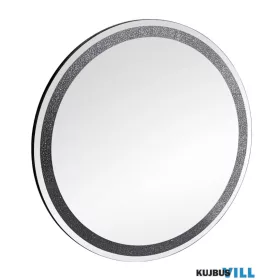   LUXERA 2690102 TESSA csiszolt fali tükör Ø80cm fekete glitter effekt