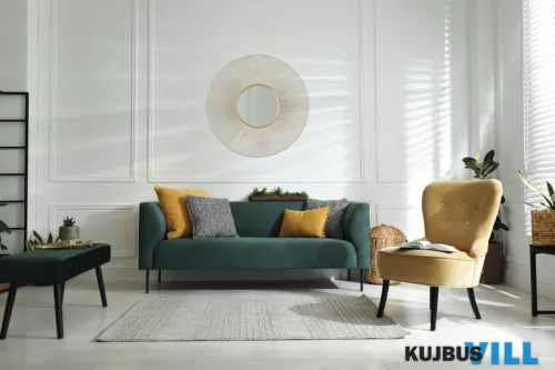 LUXERA 2710179 MANIKA fali tükör metal Ø100cm arany