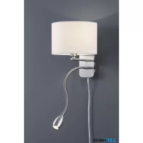   TRIO 271170201 HOTEL falikar excl.1xE14 & incl.1x3,1W LED/310Lm/3000K ↕23,5cm ↔20cm ↗ 34,5cm fehér
