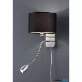   TRIO 271170202 HOTEL falikar excl.1xE14 & incl.1x3,1W LED/310Lm/3000K ↕23,5cm ↔20cm ↗ 34,5cm fekete