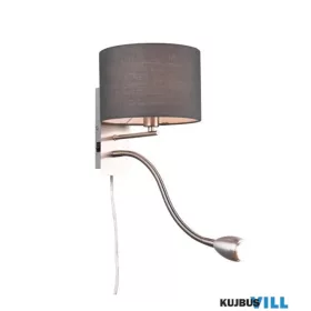   TRIO 271170211 HOTEL falikar excl.1xE14 & incl.1x3,1W LED/310Lm/3000K ↕23,5cm ↔20cm ↗ 34,5cm szürke