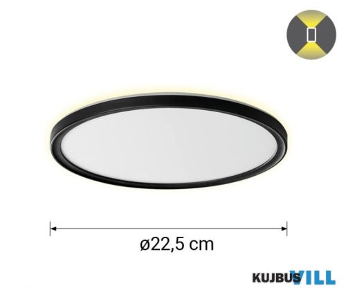 LUXERA 27310 CORDIA LED II. mennyezet lámpa CCT 12W/1500lm Ø22,5cm IP54 fekete