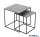 LUXERA 2740189 SHANTI kisasztal 2db/szett ↔50cm ↕53cm ↗50cm; ↔40cm ↕46cm ↗40cm fekete-ezüst