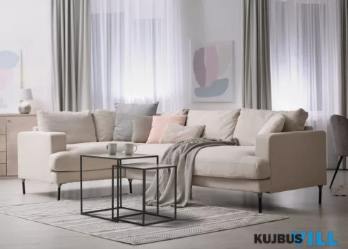 LUXERA 2740189 SHANTI kisasztal 2db/szett ↔50cm ↕53cm ↗50cm; ↔40cm ↕46cm ↗40cm fekete-ezüst
