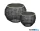 LUXERA 2750102 KAMIKA kisasztal 2db/szett Ø55cm ↕41cm; Ø40cm ↕30cm fekete-arany