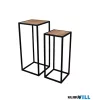 LUXERA 2850198  VALERY kisasztal 2db/szett  ↔30cm ↕70cm ↗30cm;  ↔25cm ↕60cm ↗25cm fekete