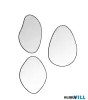 LUXERA 2910102 VIOLA fali tükör 3db/szett ↔22cm ↕28cm; ↔20cm ↕25cm; ↔17cm ↕25cm fekete