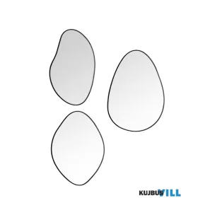   LUXERA 2910102 VIOLA fali tükör 3db/szett ↔22cm ↕28cm; ↔20cm ↕25cm; ↔17cm ↕25cm fekete