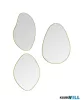 LUXERA 2910179 VIOLA fali tükör 3db/szett ↔22cm ↕28cm; ↔20cm ↕25cm; ↔17cm ↕25cm arany
