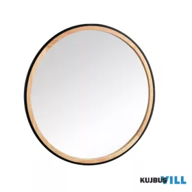 LUXERA 2920198 FINA fali tükör Ø70cm fekete-fa