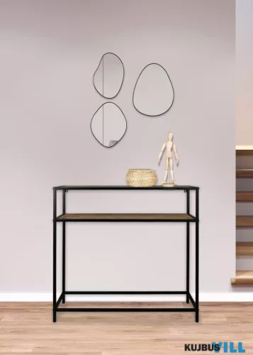 LUXERA 2920598 FINA konzolasztal ↔80cm ↕80cm ↗27cm fekete