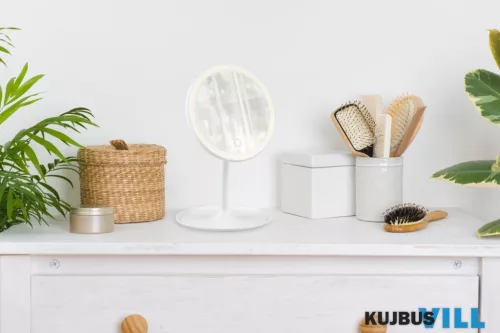 LUXERA 2940101 LIARA LED asztali tükör 0,2W/37lm 6500K IP20 Ø18cm ↕28,5cm fehér