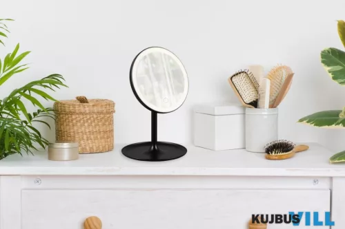 LUXERA 2940102 LIARA LED asztali tükör 0,2W/37lm 6500K IP20 Ø18cm ↕28,5cm fekete