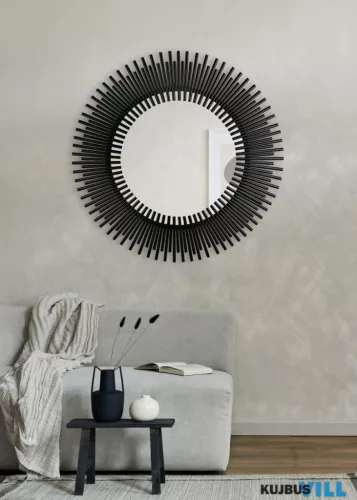 LUXERA 2950102 DILARA fali tükör Ø50cm fekete
